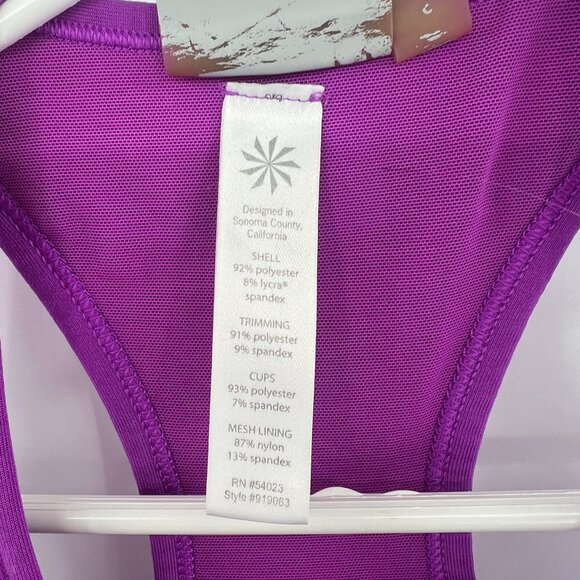 Athleta & Lucy Lot of 2 Shelf Bra Athletic Tank Tops Purple Red Size Small - Picture 2 of 10